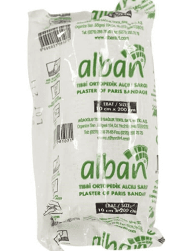 Alçılı Sargı Bezi 10 cm 5 Mt.